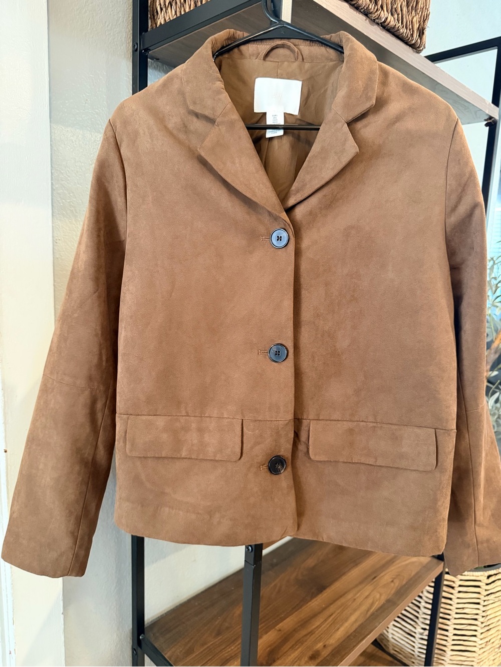 H&M Brown Suede Blazer Jacket